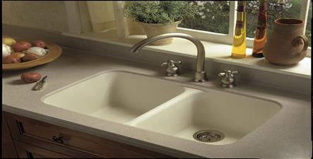 Corian solid surface  Countertop With Integrated Corian Sink