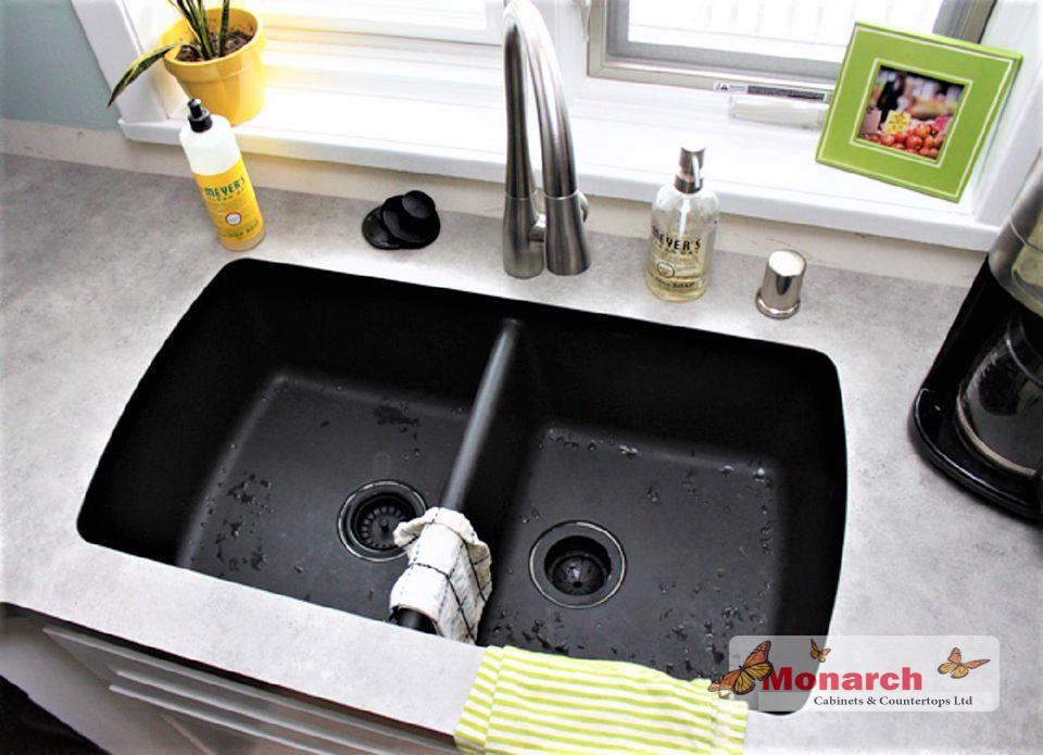 Undermount stainless steel or Composite silgranite Sink with Laminate Countertop